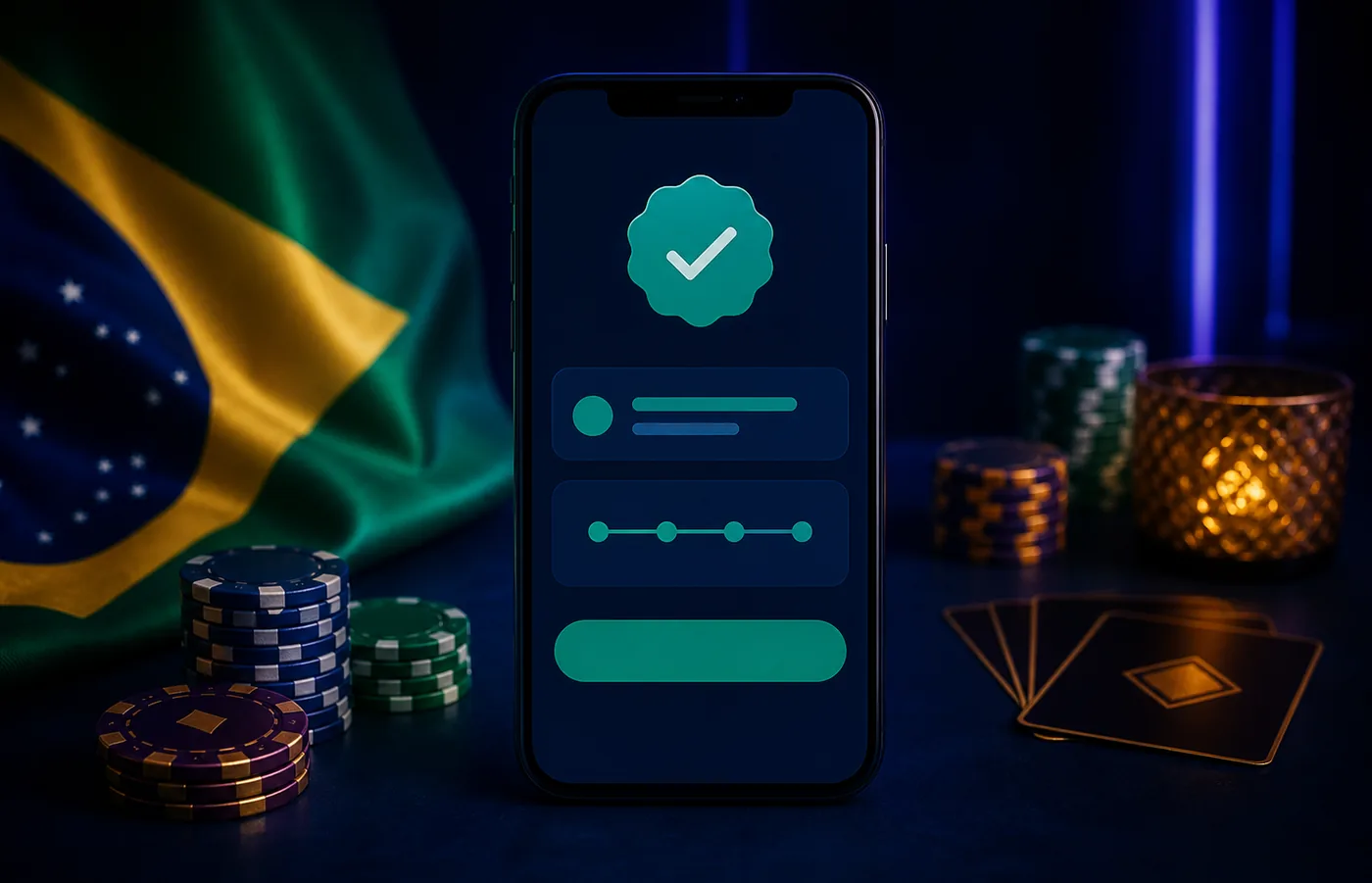 Celular e elementos de pagamento digital em contexto de cassino